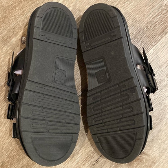 ❌SOLD❌ EUC [Dr. Martens] Black Leather Tate Sandals w Adjustable Buckles Mens 12 - Picture 7 of 15